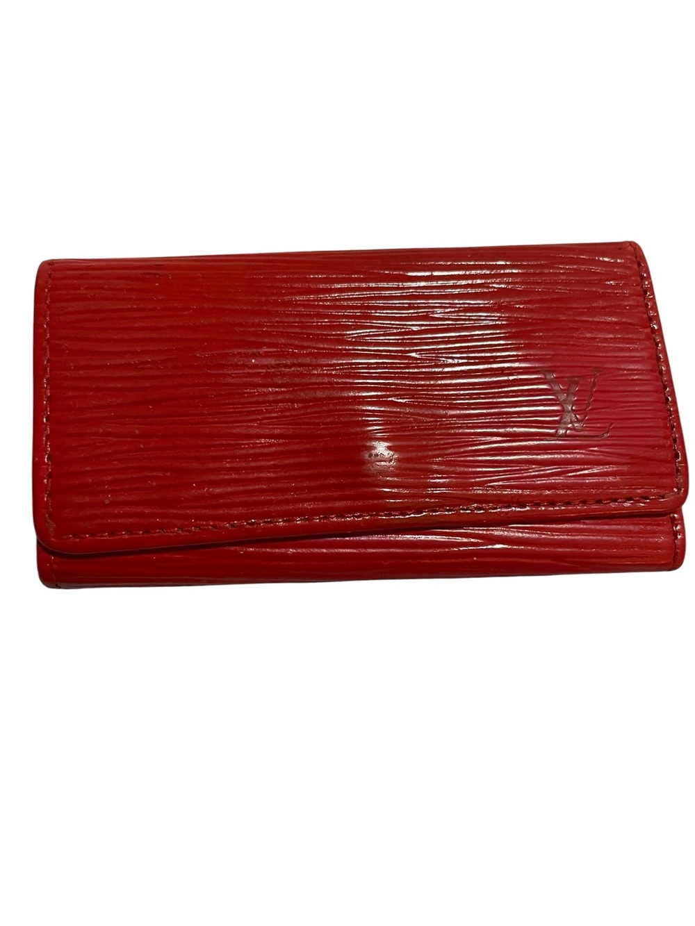 Louis Vuitton Vintage Red Epi Leather 4 Key Holder Case Wallet